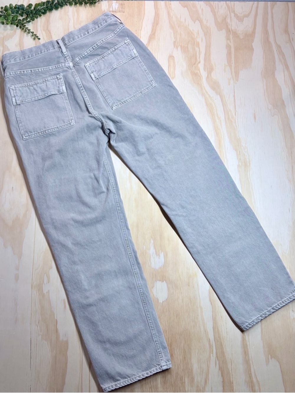 AGOLDE Cooper Cargo Pants 28 High Rise Straight Leg Utility 100% Cotton Beige - Picture 5 of 13